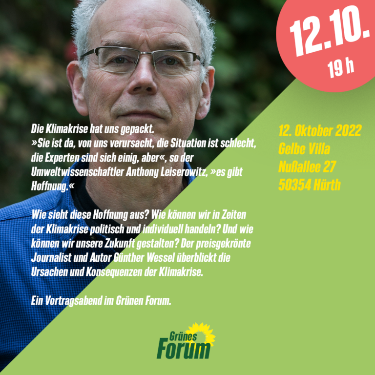Das Grüne Forum in Hürth: Im Gespräch mit Günther Wessel